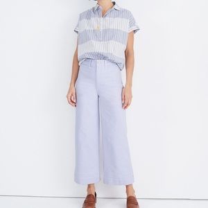Madewell Emmet Crop Wide Leg Jeans in Lilac